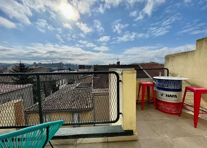 Duplex 70m2 - Vue Cite Medievale - Parking Gratuit